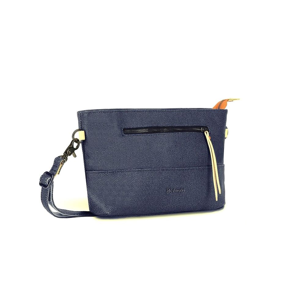 NEW Sherpani Crossbody Bag Purse Wristlet Paige Small Indigo Blue Cotton Beach - Picture 2 of 14